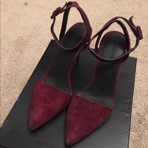 Alexander Wang Lovisa Suede d'Orsay Ankle Strap